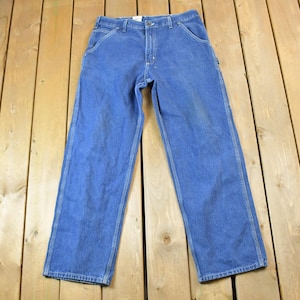 Vintage Y2K Carhartt Work Pants Size 34 x 32 / 90s Carpenter Pants / Made In USA / Distressed Carhartt / Vintage Workwear