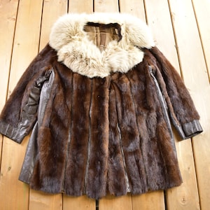 Vintage 1970s Brown Mink Fur Coat / Vintage Mink Jacket / Authentic Fur / Made In USA / True Vintage