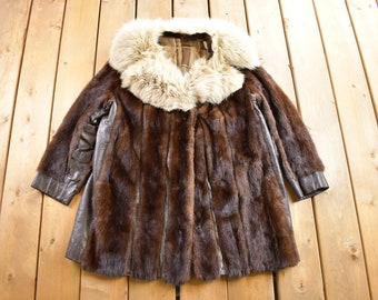 Vintage 1970s Brown Mink Fur Coat / Vintage Mink Jacket / Authentic Fur / Made In USA / True Vintage