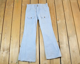 Vintage 1970s Levi Strauss White Tab Bell Bottom Denim Jeans Size 28 x 25 / Vintage 70s Denim / Vintage Bell Bottom Levis / Made In USA