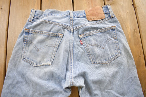 Vintage 1990s Levi's 501  Light Wash Denim Jeans … - image 4