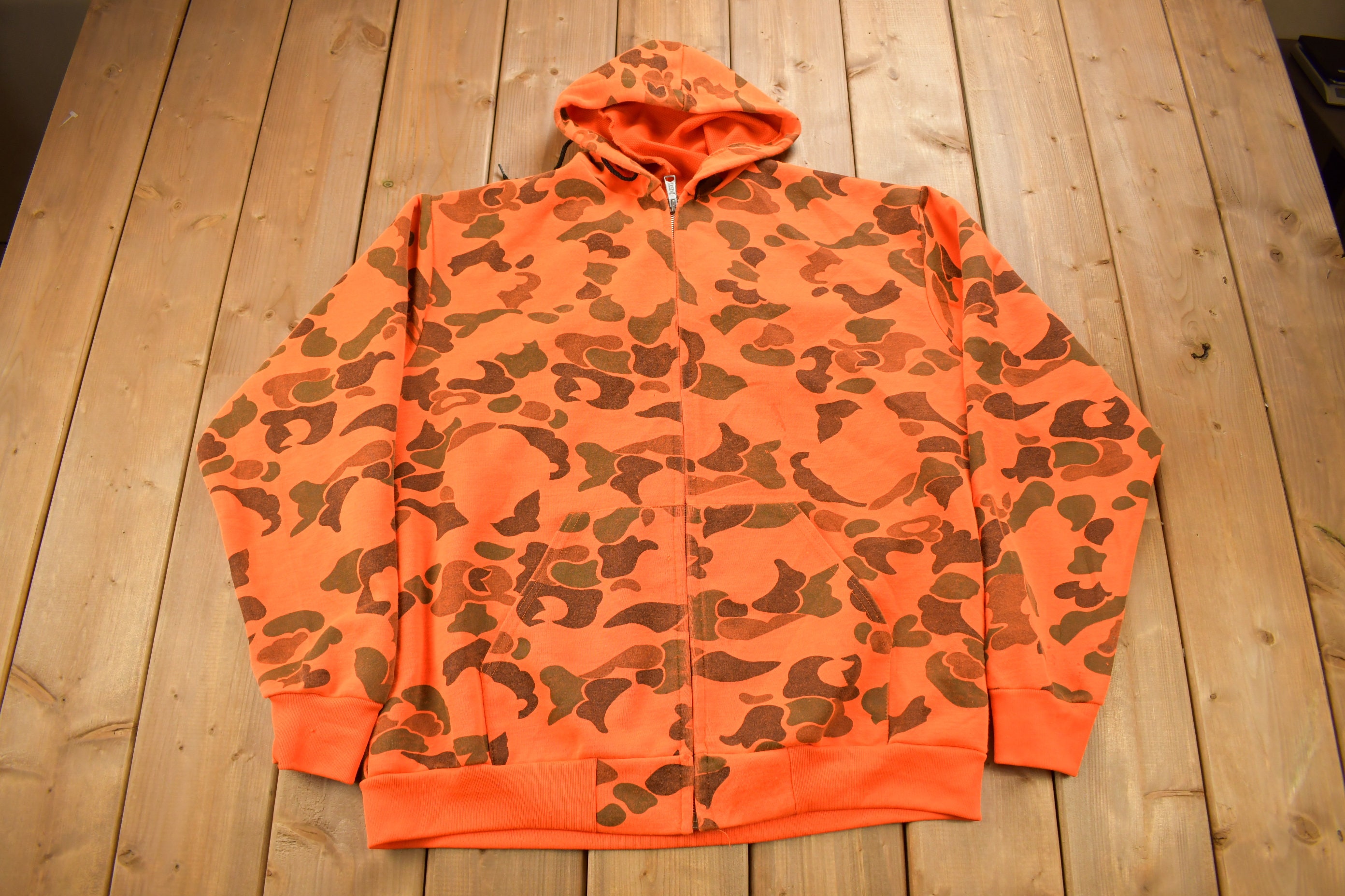 Orange top camo sweater