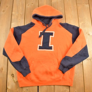 Vintage Illinois University Collegiate Hoodie / Colosseum / NCAA Sweatshirt / Sportswear / Americana / Embroidered / Athletic