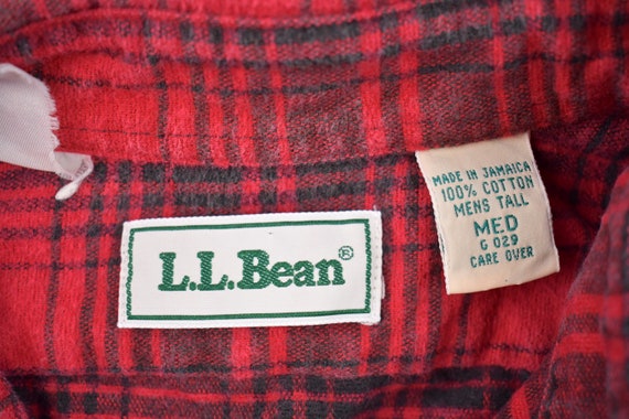 Vintage 1980s LL Bean Plaid Button Up Shirt / 198… - image 3