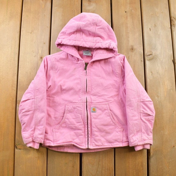 Vintage 1990s Carhartt Toddler Size Pink Jacket / Workwear / Toddler Carhartt / Size XS / Baby Carhartt