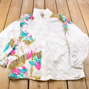 Vintage 1980s Athletic Works Abstract Windbreaker Jacket / Streetwear / Light Jacket / Vintage Windbreaker / Outerwear