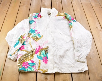 Vintage 1980s Athletic Works Abstract Windbreaker Jacket / Streetwear / Light Jacket / Vintage Windbreaker / Outerwear