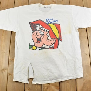 Vintage Ernie Keebler Cartoon grafisch T-shirt jaren 90 / Vintage T-shirt / Streetwear / Grafisch T-shirt / Enkele steek /