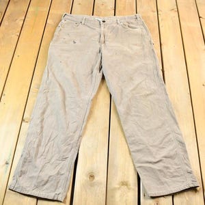 Vintage 2000s Light Tan Carhartt Work Pants Size 38 x 31 / 00s Carpenter Pants / Vintage Carhartt / Relaxed Carhartt / Vintage Workwear