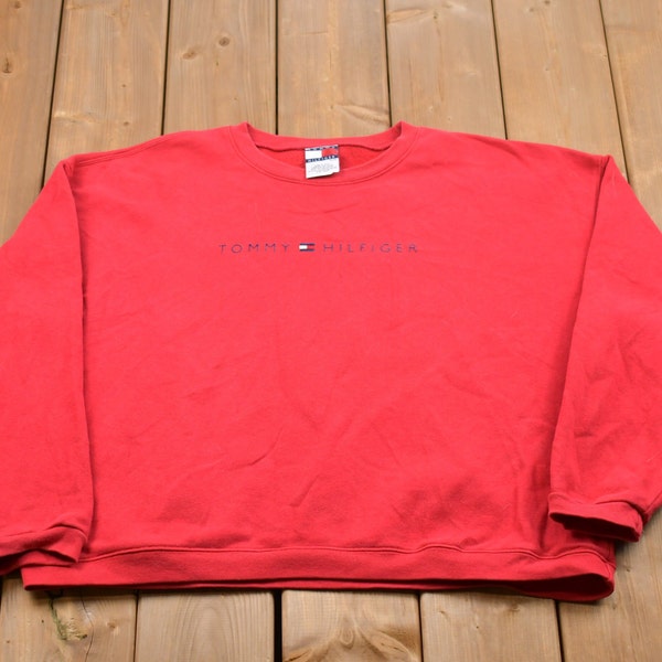 Vintage 1990s Tommy Hilfiger Crewneck Sweatshirt / Made in USA / 90s Crewneck / Vintage Tommy Spell Out / Athleisure / Streetwear