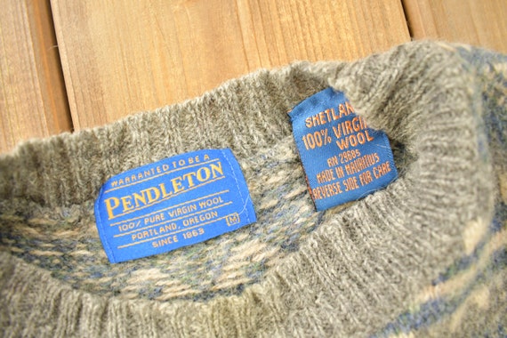 Vintage 1990s Pendleton 100% Virgin Shetland Wool… - image 6
