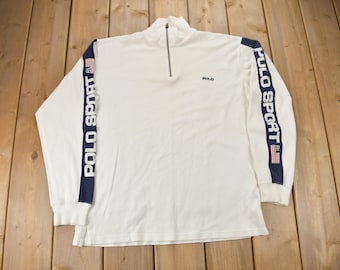 Vintage 90s Polo by Ralph Lauren Sweatshirt Embroidery Logo Spell