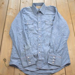 Vintage 1990s Pardner Jean Western Style Snap Button Up Rodeo Shirt