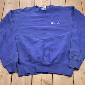 Vintage 1990s Champion Embroidered Logo Sweatshirt / Vintage Champion / Vintage Pullover / Streetwear / Athleisure Sportswear / Made In USA