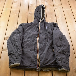 Jaqueta de inverno com capuz K-Way vintage dos anos 90 / Jaqueta de inverno vintage / Agasalhos / Jaqueta preta / Roupa de inverno / Jaqueta vintage dos anos 90