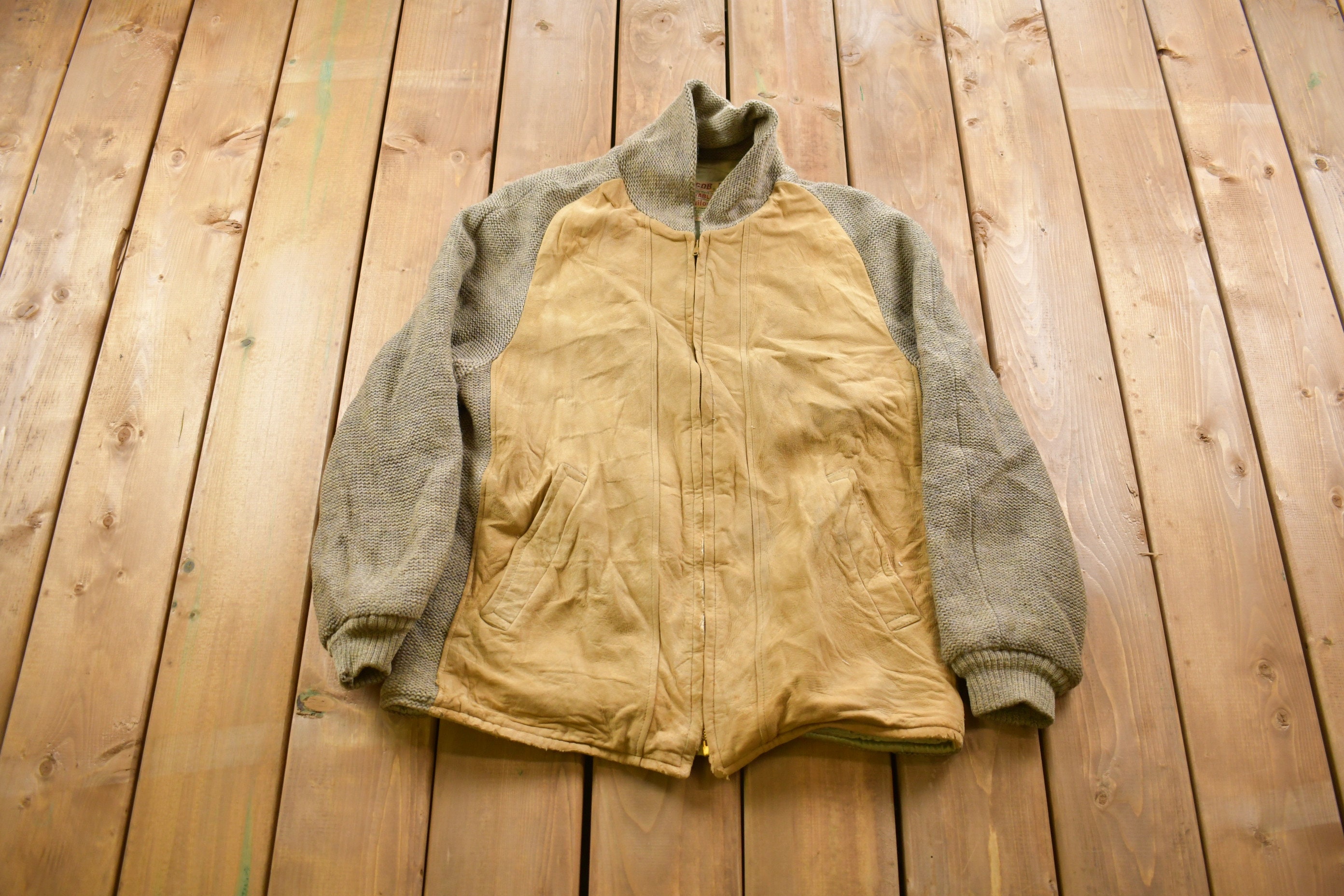 Vintage 1950s Mcgregor Leather Jacket Fall Outerwear Leather