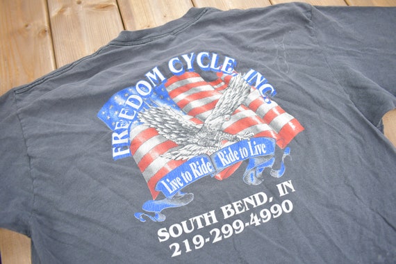 Vintage 1990s American Bald Eagle Graphic Freedom… - image 4