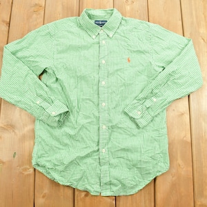 Vintage 1990s Youth Ralph Lauren Check Button Up Shirt / 1990's Button Up / Vintage Flannel / Casual Wear / Polo / Pattern Button Up
