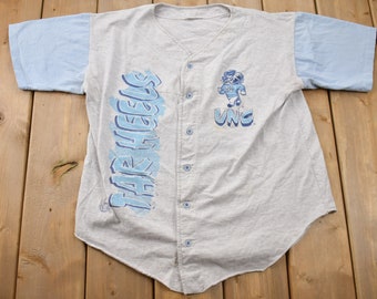 Vintage 1994 University of North Carolina Tar Heels Collegiate Baseball Button Up T-Shirt / NCAA Tee / Americana / Sportswear / Athleisure