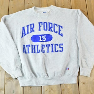 Vintage 1990s US Air Force University Crewneck / Vintage Russell Pro Cotton Collegiate / Made In USA / 90s College Crewneck