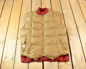 70s 80s Eddie Bauer Down Vest - Medium | Bauer Down Puffy Vest