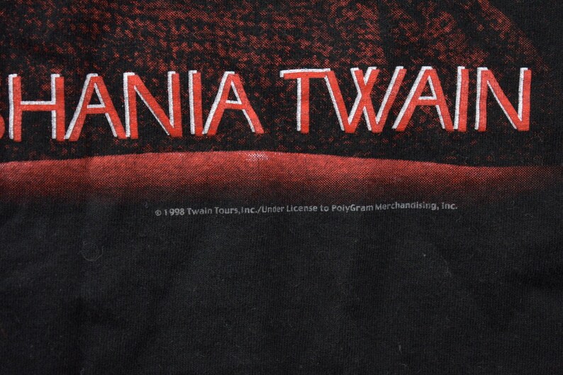 Vintage 1998 Shania Twain Country T Shirt Single Stitch / 90s T Shirt ...