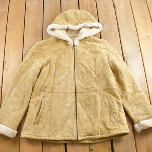 Vintage 1980s Fabio Hooded Suede Coat / Fall Outerwear / Lined Leather Coat / Winter Outerwear / Streetwear Fashion / Suede Jacket