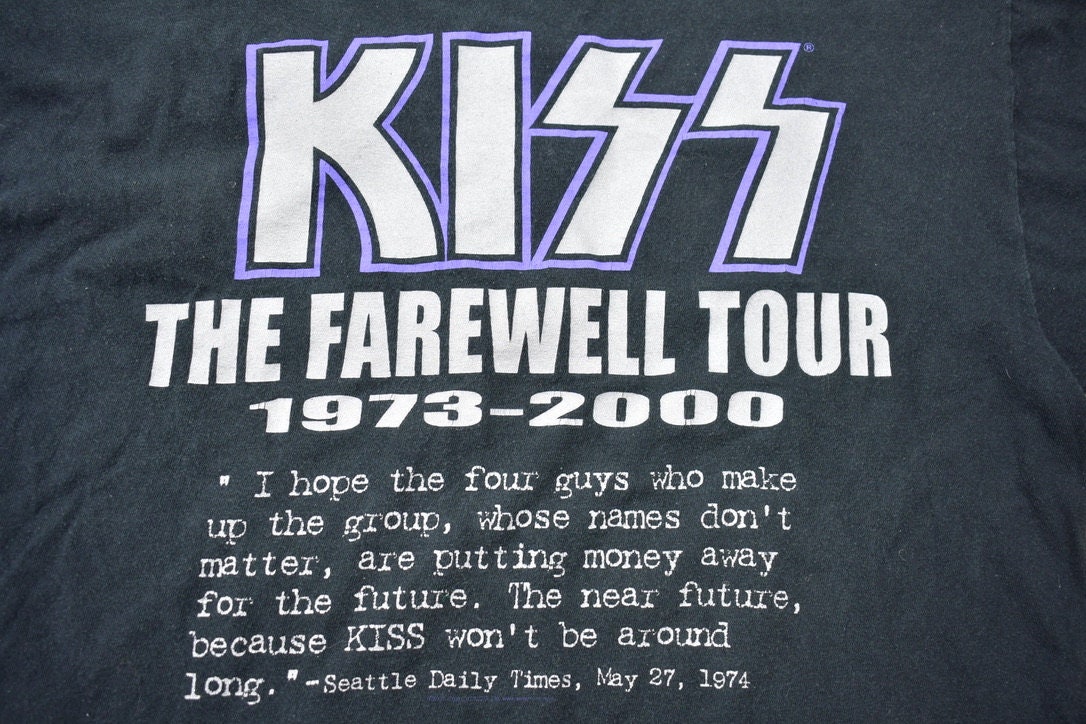 Vintage 2000 KISS the Farewell Tour Tour Band T-shirt / Band Tee
