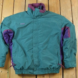 Vintage 1990s Columbia Bugaboo Aztec Collar Lined Ski Jacket