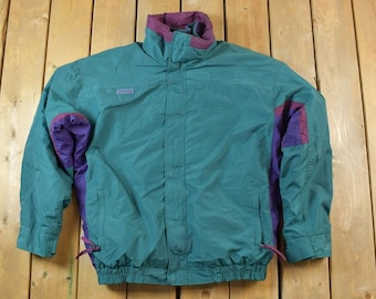 Vintage 1990s Columbia Bugaboo Aztec Collar Lined Ski Jacket