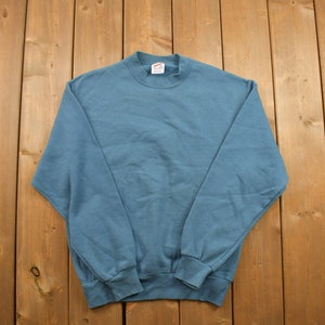 Vintage 1990s Jerzees Blank Crewneck Sweatshirt / 90s Crewneck / Made In USA / Essential / Streetwear / 90s Blank