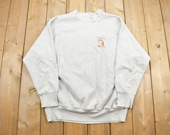 Vintage 1990s 'Lake Mills Fire/Rescue' Grey Crewneck / Souvenir / Vintage Sweatshirt / Outdoorsman / Wilderness Sweatshirt / Made In USA