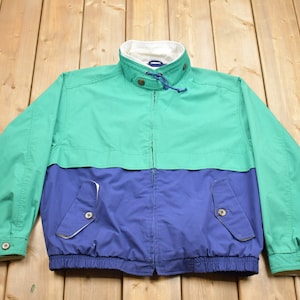Vintage 1980s Clipper Mist Londontown Windbreaker Jacket / Streetwear / Light Jacket / Vintage Windbreaker / 80s Color Block Wind Breaker