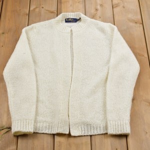 Vintage 1980s LeRoy Knitted Sweater / Vintage 80s Cardigan / Pattern Sweater / Outdoor / Hand Knit / Vintage Cardigan / Made In Hong Kong