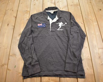 Camiseta de rugby Polo Rugby de Nueva Zelanda estilo vintage Y2K - Talla M