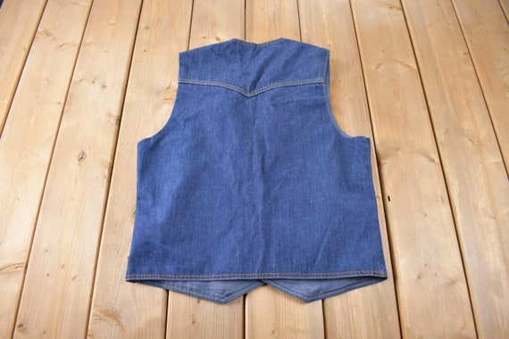 Vintage 1970s Levi's Panatela Denim Button up Vest Made in