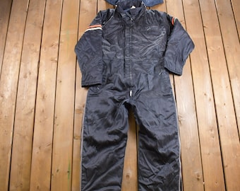 Vintage Sears Workwear Brown Insulated Coveralls Size L Nylon