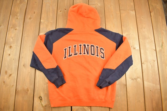 Vintage Illinois University Collegiate Hoodie / C… - image 2