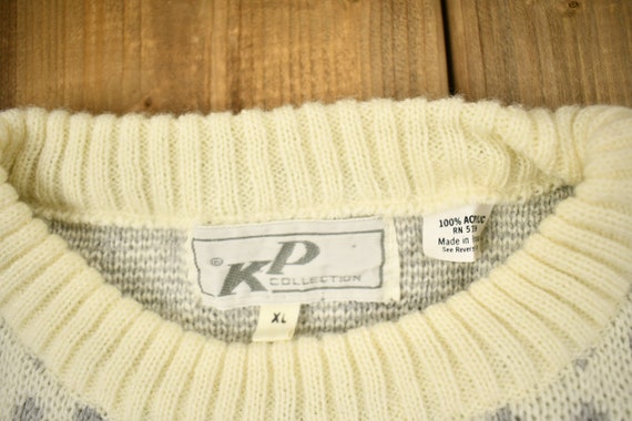 Vintage 1990s Winter Theme Knitted Crewneck Sweat… - image 5