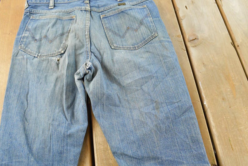 Vintage 1970s Wrangler Denim Blue Jeans Men's 29 x 27.5 / Pants / Streetwear / Cowboy Western / Made in USA / True Vintage imagen 11