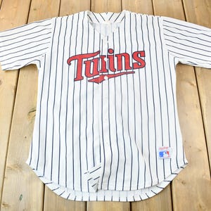 NEW XL 90's Minnesota Twins Jersey Men's Blue Red Vintage