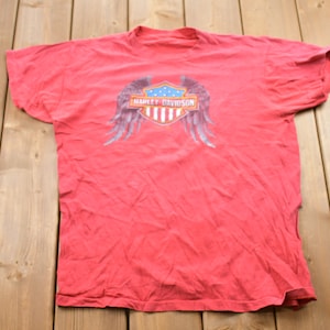 Vintage 1983 Harley Davidson Graphic 3D Emblem T-Shirt / Graphic / 80s / 90s Harley / Streetwear / Retro Style / Single Stitch / Made In USA