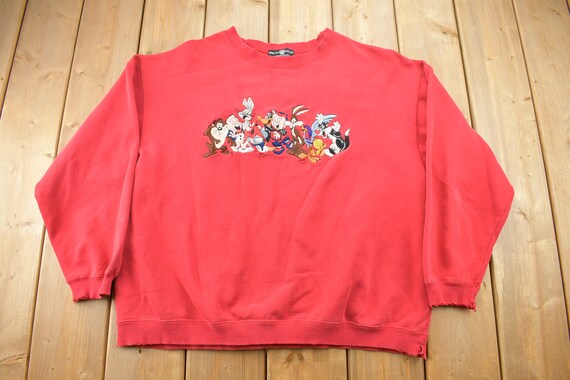 Vintage 1995 Looney Tunes Embroidered Crewneck Sw… - image 1