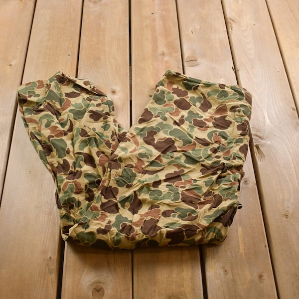 Vintage 1990s Duck Camouflage Hunting Pants Size 38 x 27.5 / Streetwear / Nature / Outdoorsman / Vintage Duck Camo / Essentials