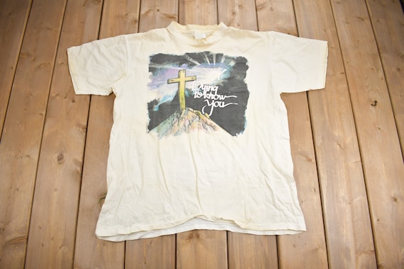 Vintage 1991 Living Epistles Jesus Theme Graphic T-shirt