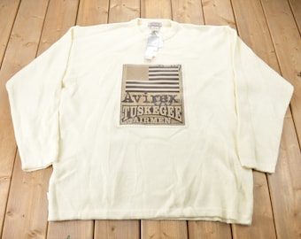 Vintage 1990s Deadstock Avirex Tuskegee Airmen Knit Sweater / Vintage Avirex / NWT / Size 2XL