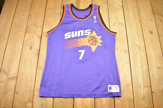 Vintage Champion Phoenix Suns Jersey KEVIN JOHNSON #7 Sz 44 L WHITE Nba