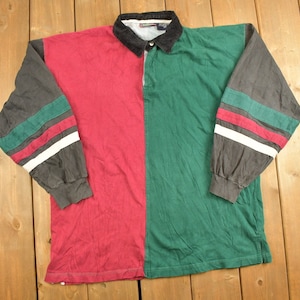 Vintage 1990s McGregor Rugby Collared Shirt 90s Collared Button Up / Athleisure / Pullover / Rugby Style / Striped Polo