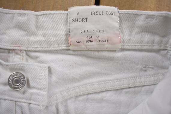 Vintage 1980s Levi's 501 Red Tab White Denim Jean… - image 6