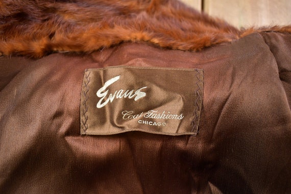 Vintage 1980s Evans Full Length Chestnut Mink Fur… - image 3